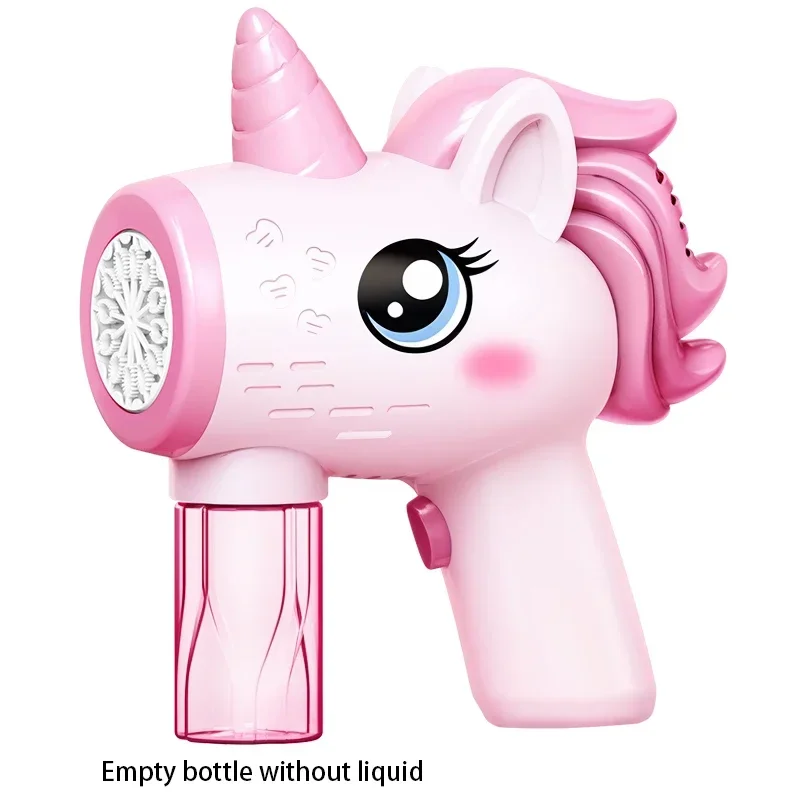 Unicorn Bubbles Machine Electric Bubble Gun Automatic Soap Blower Bubble Blowing Toy Outdoor Party Games Toy 6