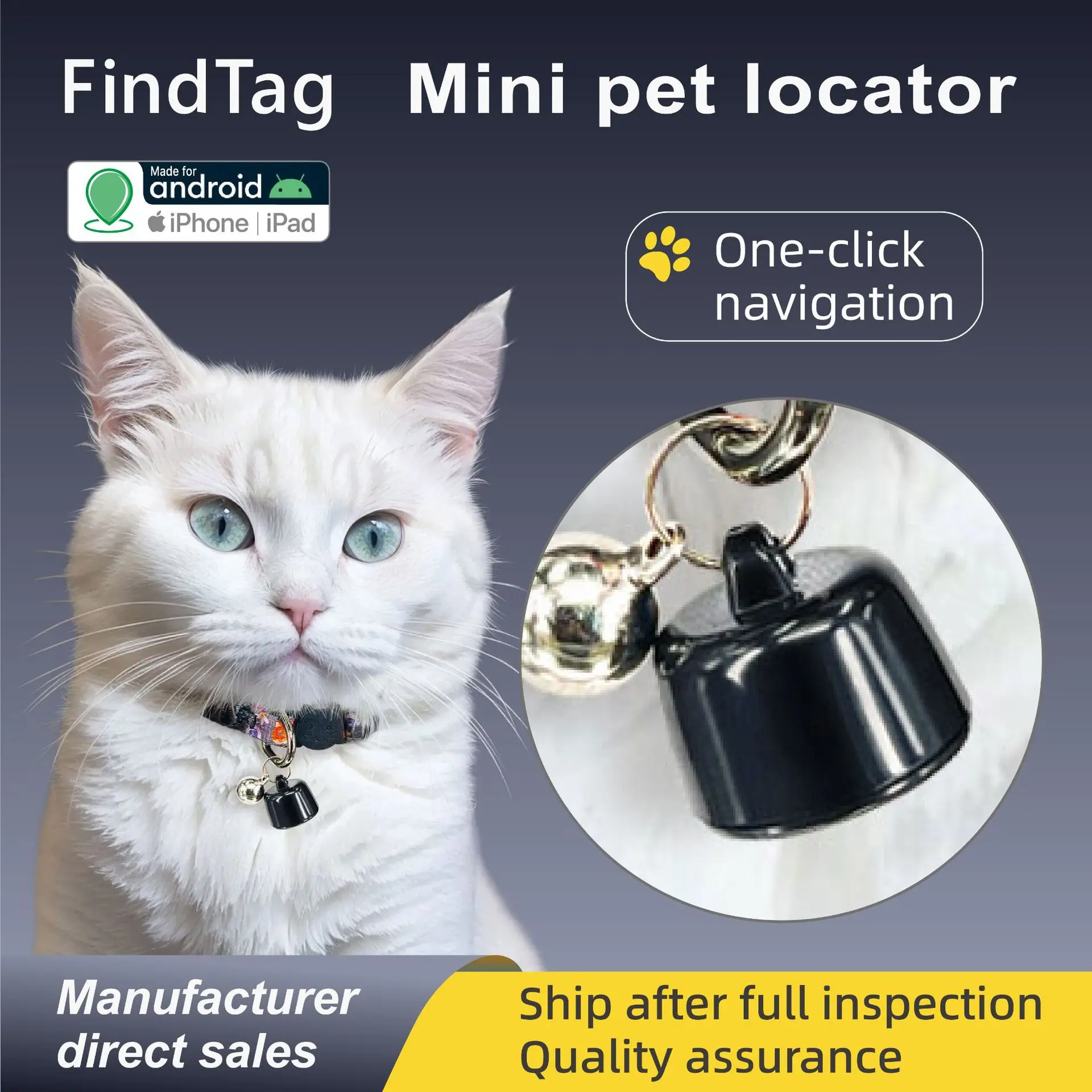 Smart Track Link Smart Tag Findtag Key Bluetooth GPS Tracker for Earbud Luggage MFi Finder IOS Android Universal 1PCS