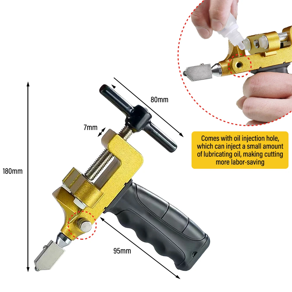 High Quality 2 in 1 Diamond Tile Glass Cutter Professional Ceramic and Porcelain Cutting Manual Multifunction Hand Tool Home DIY 5