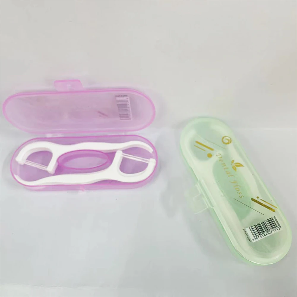 10pcs Dispenser Portable Toothpick Dental Floss Stick Storage Thread Holder Picks Teeth Cleaning Tool Small Hilo Storage Box