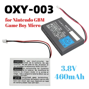 Batteria OXY-003 per Nintendo GBM Game Boy Micro 460mAh 3.8V Batteria al Litio Ricaricabile Sostitutiva per Console di Gioco