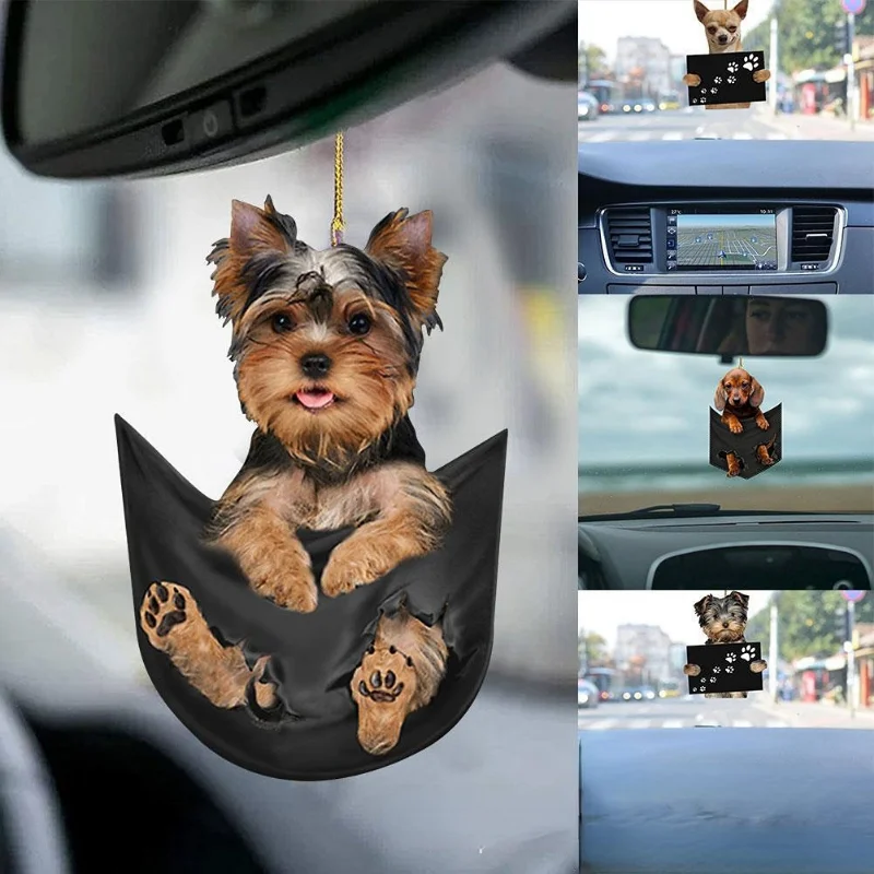 

Car Pendant Practical Interior Ornament Hanging Mini Puppy Shape Car Hanging Toy Gift Car Decoration Accessories