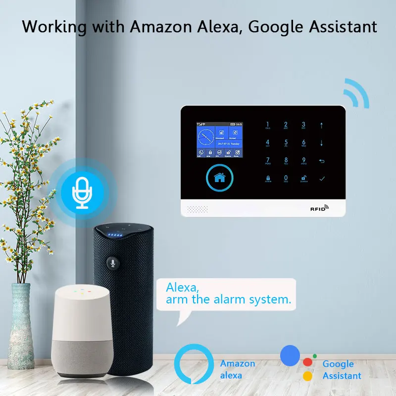 4G Alexa Smart Home WiFi Security Alarms System Support Alexa and Google -  China Home Alarm System, Home Security System