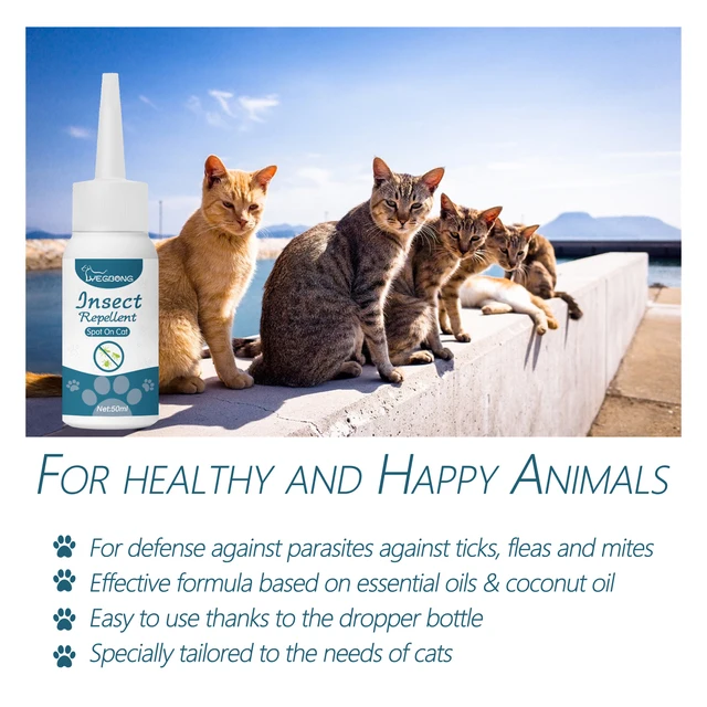 YEGBONG 50ml Flea Tick Control Liquid for Dogs Cats Fast Acting Waterproof Prevention with Gentle Plant Extracts Odorless Formul 5