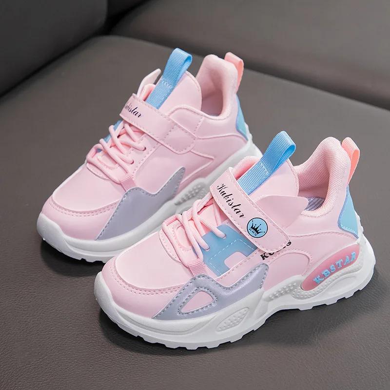 2024 kinder Turnschuhe Mädchen Schule Casual Outdoor Atmungsaktive Laufschuhe Licht Weiche Tenis Rosa Nicht-slip Kinder Schuhe_voghion.com