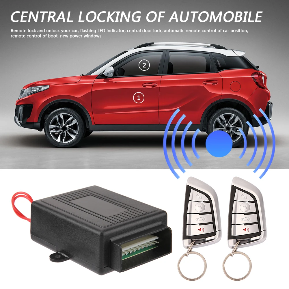 Car-Remote-Central-Door-Lock-Kit-with-Remote-Control-Keychain-Central ...