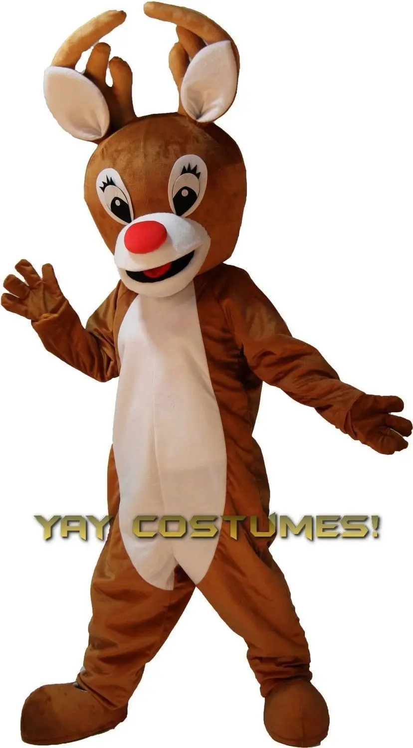 

New Adult Character Reindeer Deer Mascot Costume Halloween Christmas Dress Full Body Props Outfit Mascot Costume