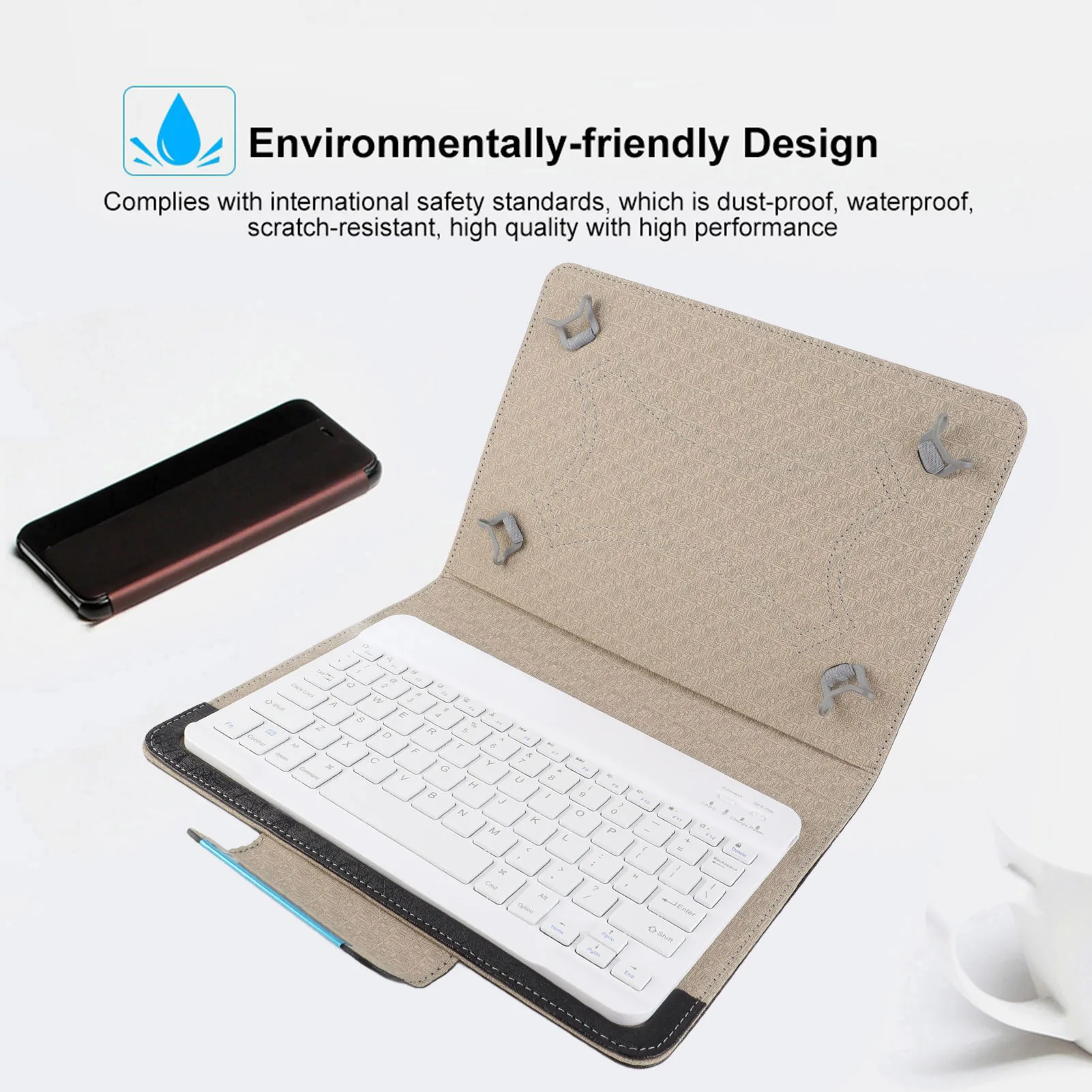 10'' Tablet Laptop Universal PU Protective Case Cover Bluetooth Keyboard for Android IOsWIN Bluetooth Keyboard Case Tablet