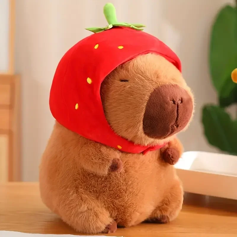Peluche de carpincho de 23 cm, simulación de carpincho de animé, juguete esponjoso, lindo muñeco de peluche, muñeco suave, regalo de Navidad y Acción de Gracias