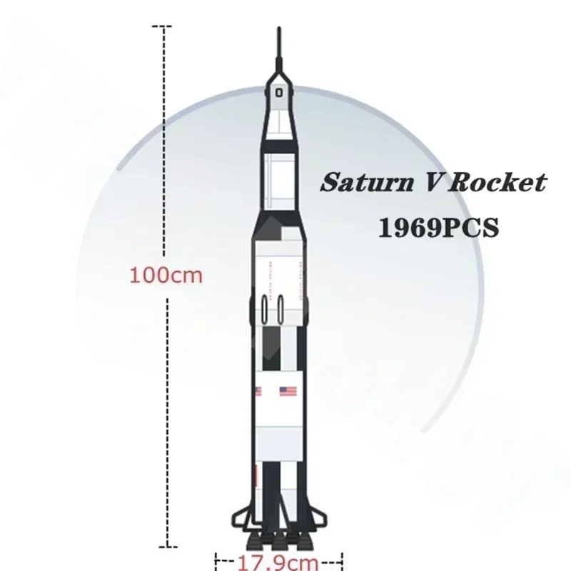 Apollo Saturn V 92176 Building Blocks Space Rocket Idea Series Educational Toys for Children Birthday Xmas Gifts building blocks toys