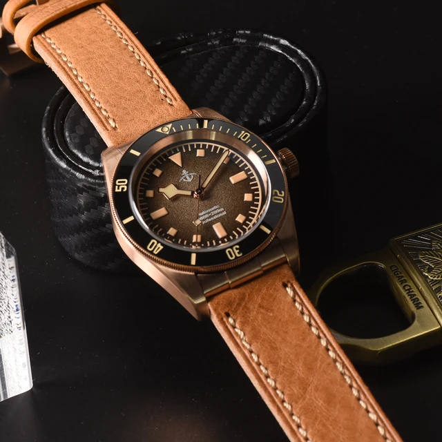 Hruodland 39MM Retro Automatic, PT5000 SW200, Sapphire, Diving - Image 3