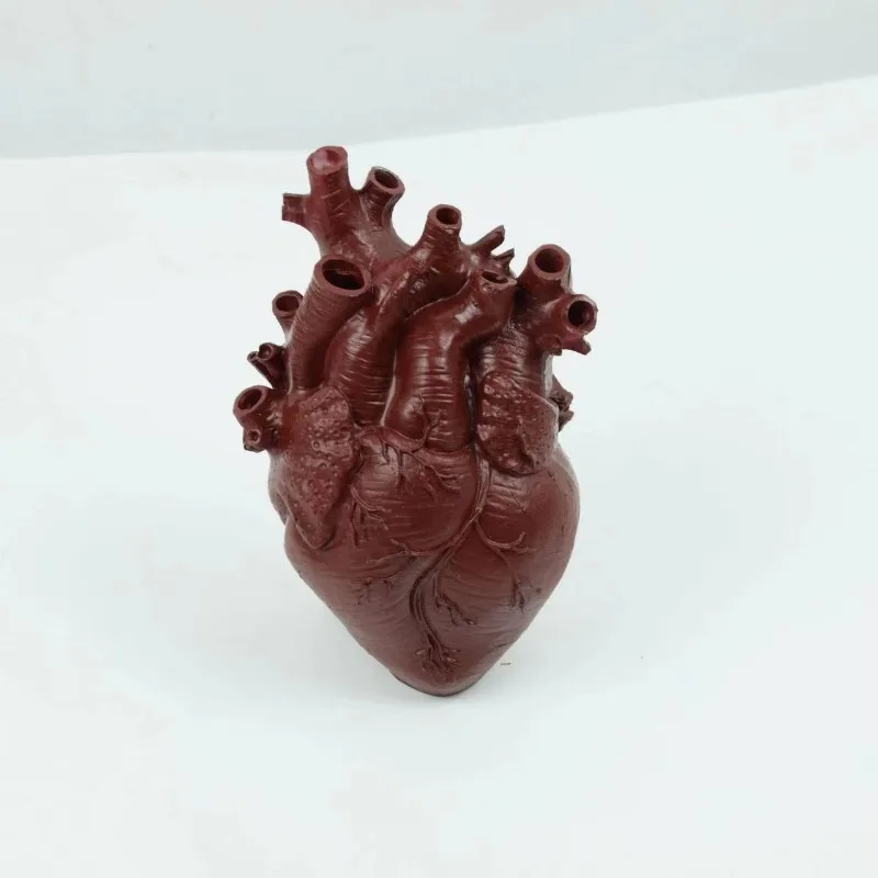 Black White Heart Shaped Vase Retro Art Flower Arrangement Home Decor Living Room Desktop Decoration Resin Crafts Nordic Vase 6