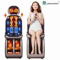 Jinkairui Newest Electric Foot Massager Heating & Vibration Back Massage Chair Cushion DetachableFull Body Massage Device Sofa 1