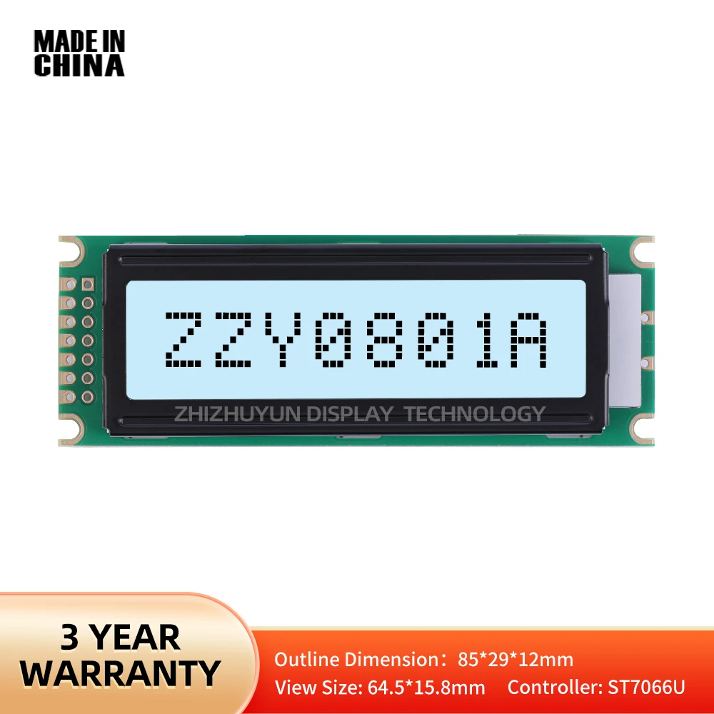 Высококачественный ЖК-экран 0801A ЖК-модуль LCM светодиодный подсветка AIP31066 SPLC780D KS0066 HD44780 контроллер Белый фотография