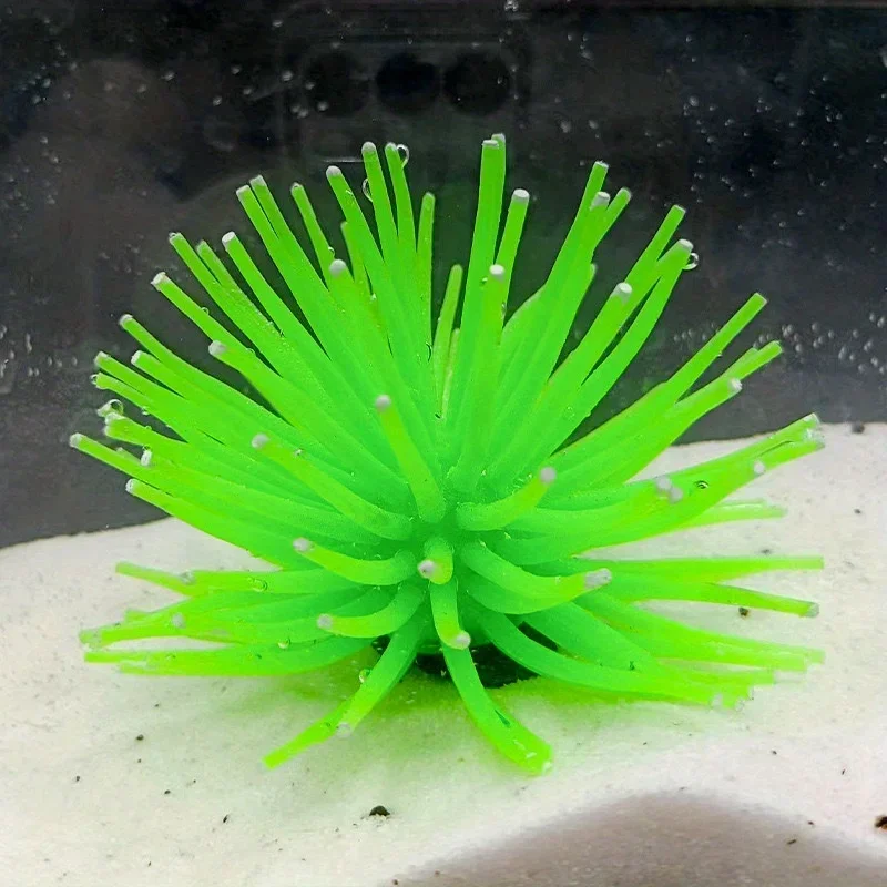 Luminous Simulation Sea Anemone Sea Urchin Silicone Color Coral Plant Aquarium Fish Tank Landscaping Decoration Home Ornaments fish tank ornaments mini landscape ornaments artificial aquarium plants fish tank decorations aquarium ornaments