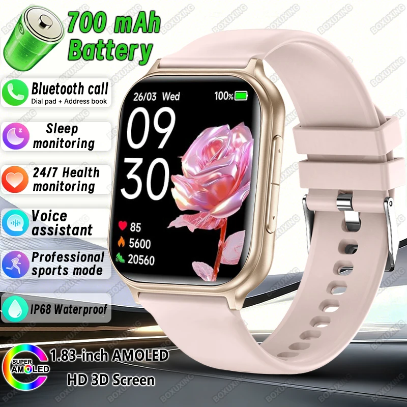 Nuovo Smartwatch 2026 per Donne, Fitness Tracker Sportivo, Impermeabile IP68, Monitoraggio Frequenza Cardiaca 24H, Chiamate Bluetooth, Orologio Intelligente Elegante per Signore