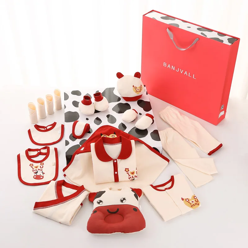 

Newborn Clothes Sets Baby Cotton Set Boys Girls Clothing Suit Unisex Infant Gift 0-6Months No Box