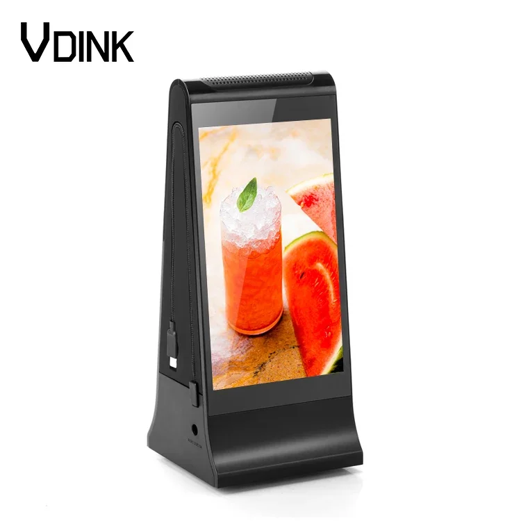 

Vdink Touch Screen Advertising Digital Signage ODM Indoor Restaurant Menu Board Table Advertising Player Kiosk