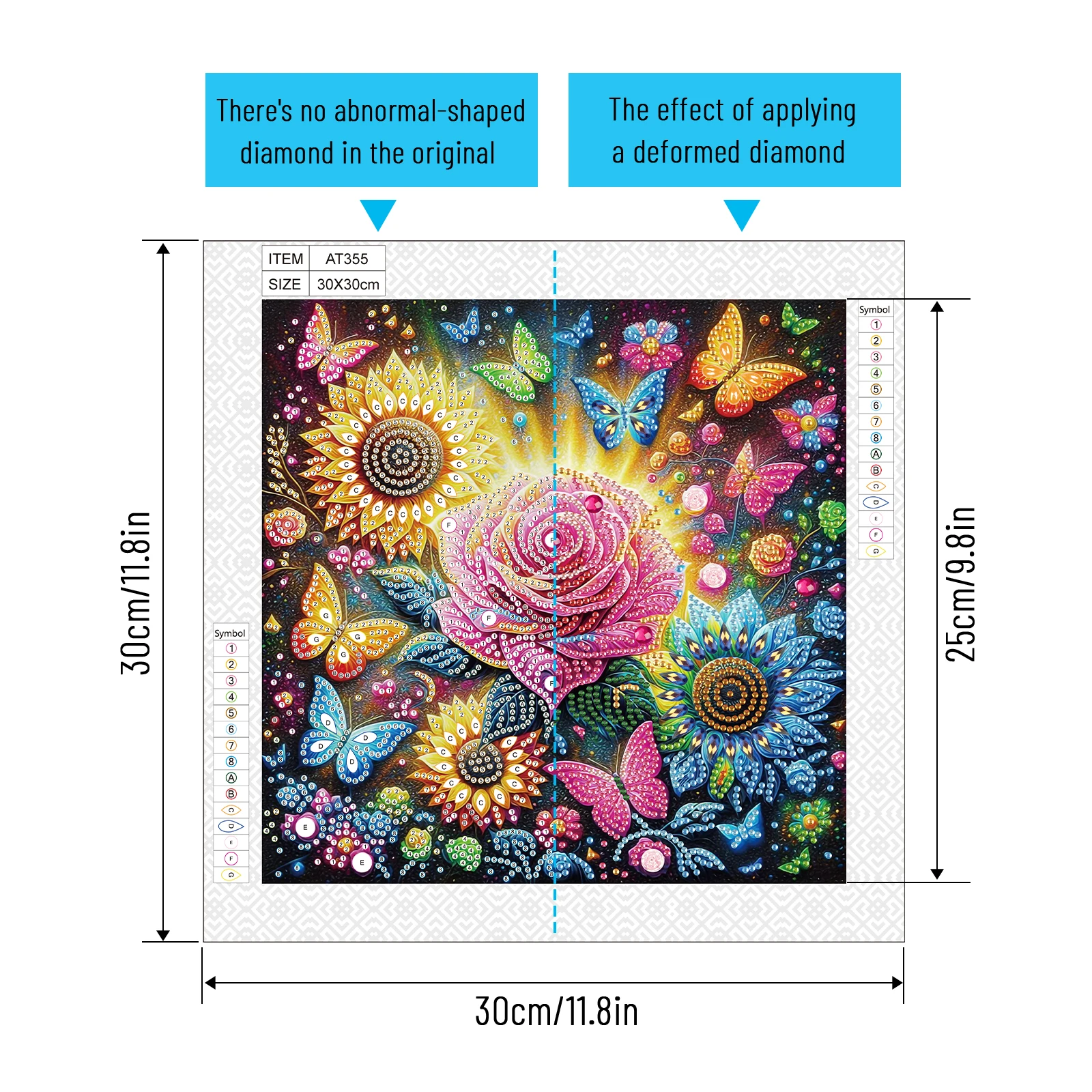 Diamond Art Painting Kits DIY Flower and Butterfly 5D Special Shape Crystal Rhinestone For Adults Beginners