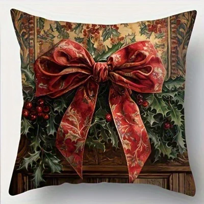 Christmas-Themed Decorative Pillow Cover