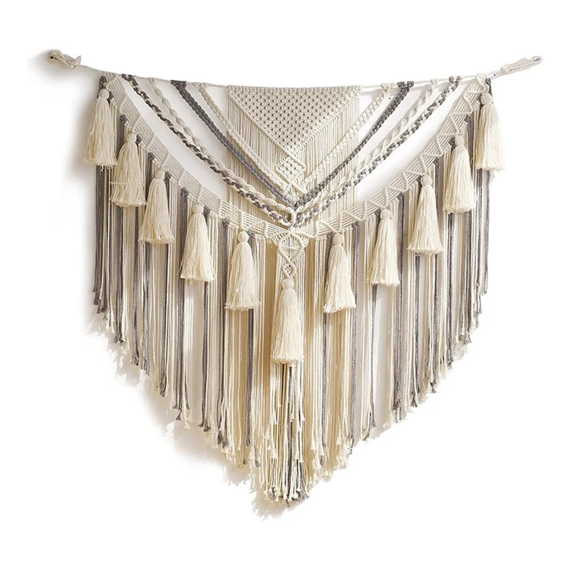 

Макраме настенная подвеска, Большой Искусство стены, тканая кисточка в стиле бохо, Настенный декор над кроватью для дома, прочный