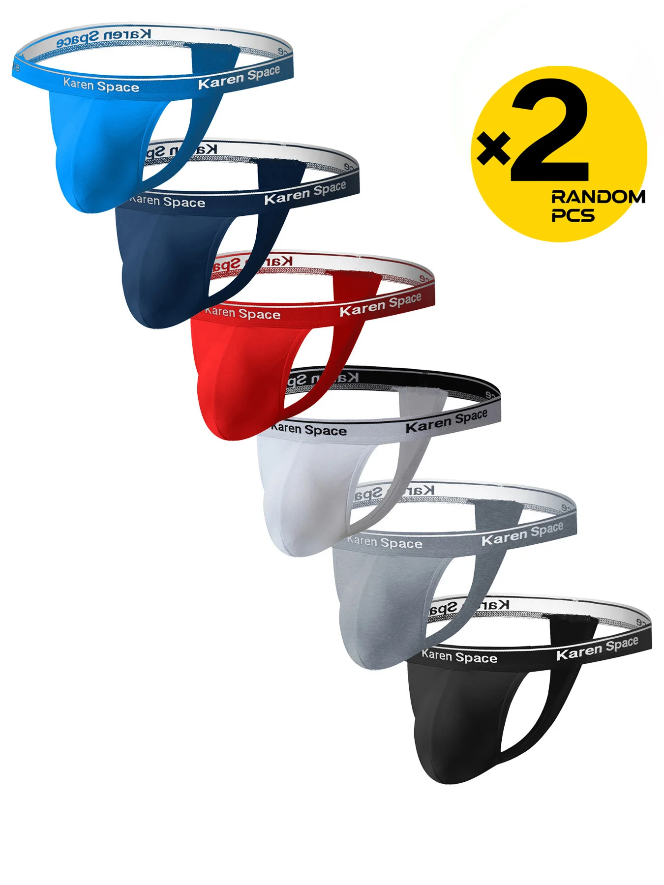 Men's Sexy Underwear Thong Briefs Boosted Hip Triangle with Large Pouch Thin Breathable Comfortable 2-Pack High Aesthetic Value