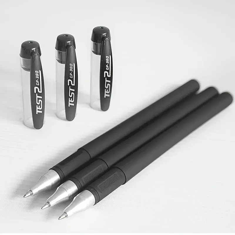 50/100pcs 블랙 젤 펜 부드러운 쓰기 빠른 건조 잉크 사무실 학교 사용 이상적인 선물 학생 전문가 편지지