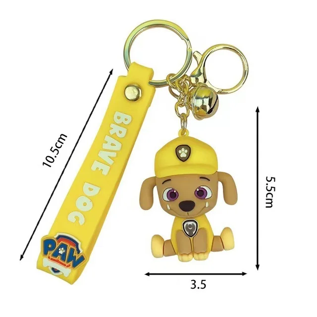 NEW Paw Patrols Keychain Anime Figure Chase Skye Marshall Rocky Anime Keychains Cartoon Kawaii Key Chain Accessories Cute Gifts 6