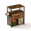 Craft Organization and Storage Cabinet Compatible with Cricut Machines Crafting Cabinet with Drawer & 25 Vinyl Roll Holder 2