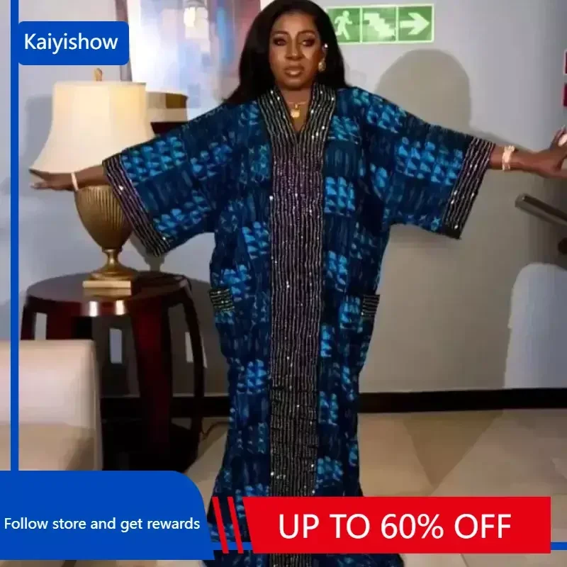 

African Dresses for Women Traditional Africa Clothing Dashiki Ankara Outfits Gown Abayas Robe Muslim Kaftan Maxi Long Dress 2023