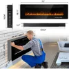 72 Inch Ultra-thin Silent Linear Electric Fireplace, Embedded Wall Mounted Fireplace, 12 Adjustable Flame Colors and Speeds 6