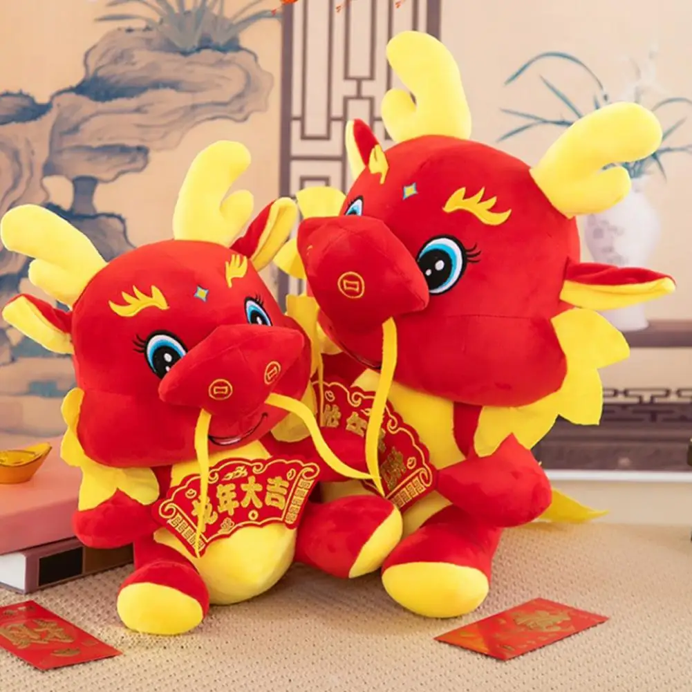 

Плюшевая кукла-дракон, украшение для праздника Весны, талисман-дракон, плюшевые куклы с китайским знаком зодиака для нового года, вечерние Home
