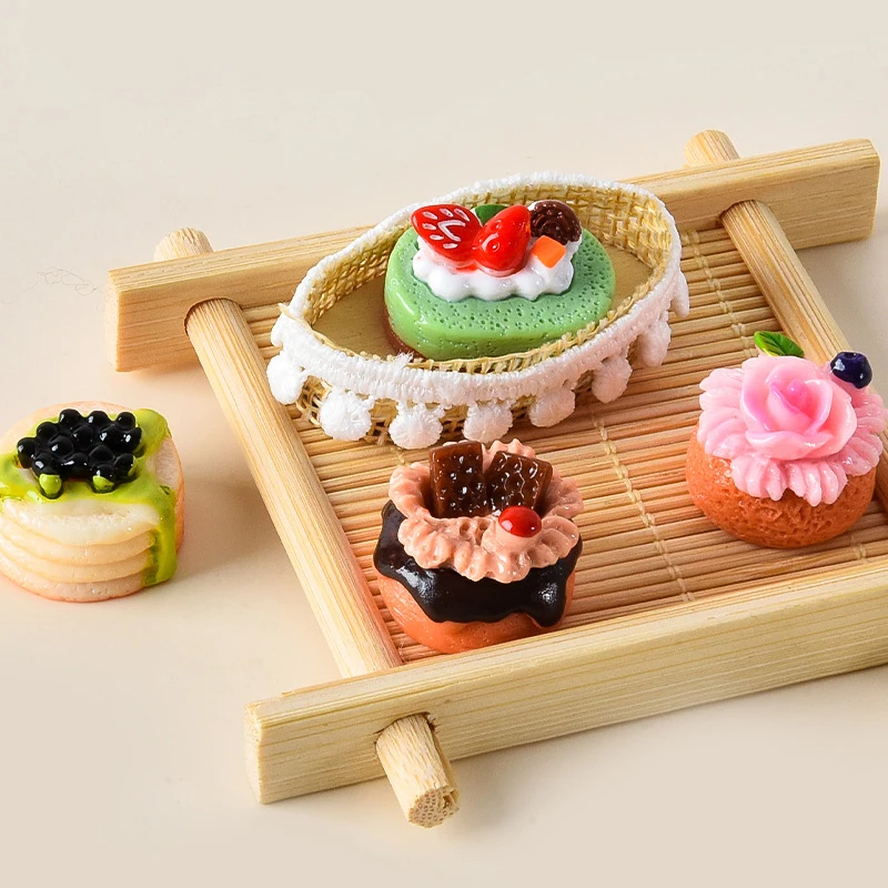 Pretend Food Toys Pretend Kitchen Toys Kitchen Toys Doll House Toys 1Set 1:12 Dollhouse Miniature Fruit Cake Egg Tart Bread Dessert Model Kitchen Food Decor Toy Doll House Accessories