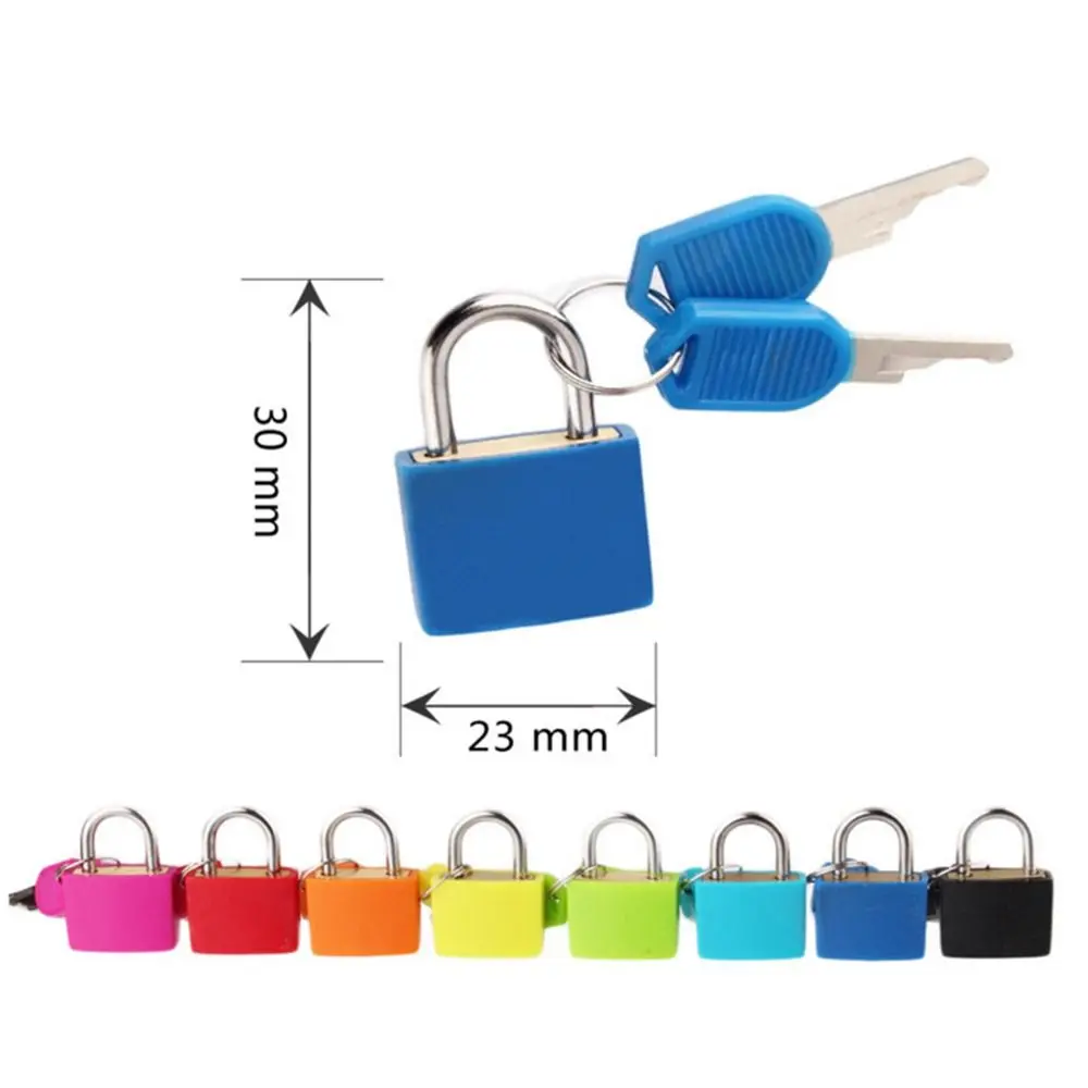 Suitcase Padlock - Key - Bright Blue - Pack of 2