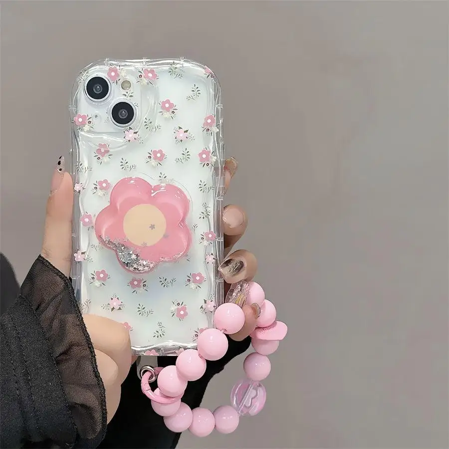 Flower Hang Phone Chain Holder Case