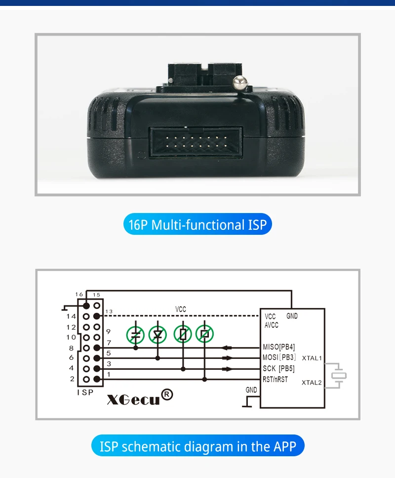 suporte ao programador xgecu ics para substituição