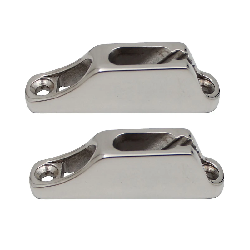 2pcs Stainless Steel 316 Marine Boat Mooring Clam Cleats 81mm Mirror