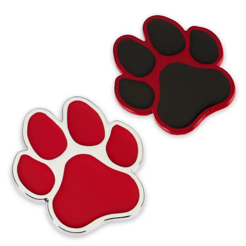 

3D bear's paw personalized metal car stickers fun and cute hand printed logo logo creative body stickers scratch stickers