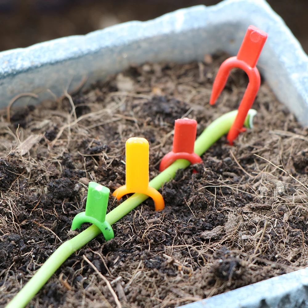 Description Picture 6 of item48/55/60/65/93/108mm Garden Plastic Strawberry Watermelon Planting Fork Climbing Frame Plant Stem Stolon Fixator Fastening Clamp