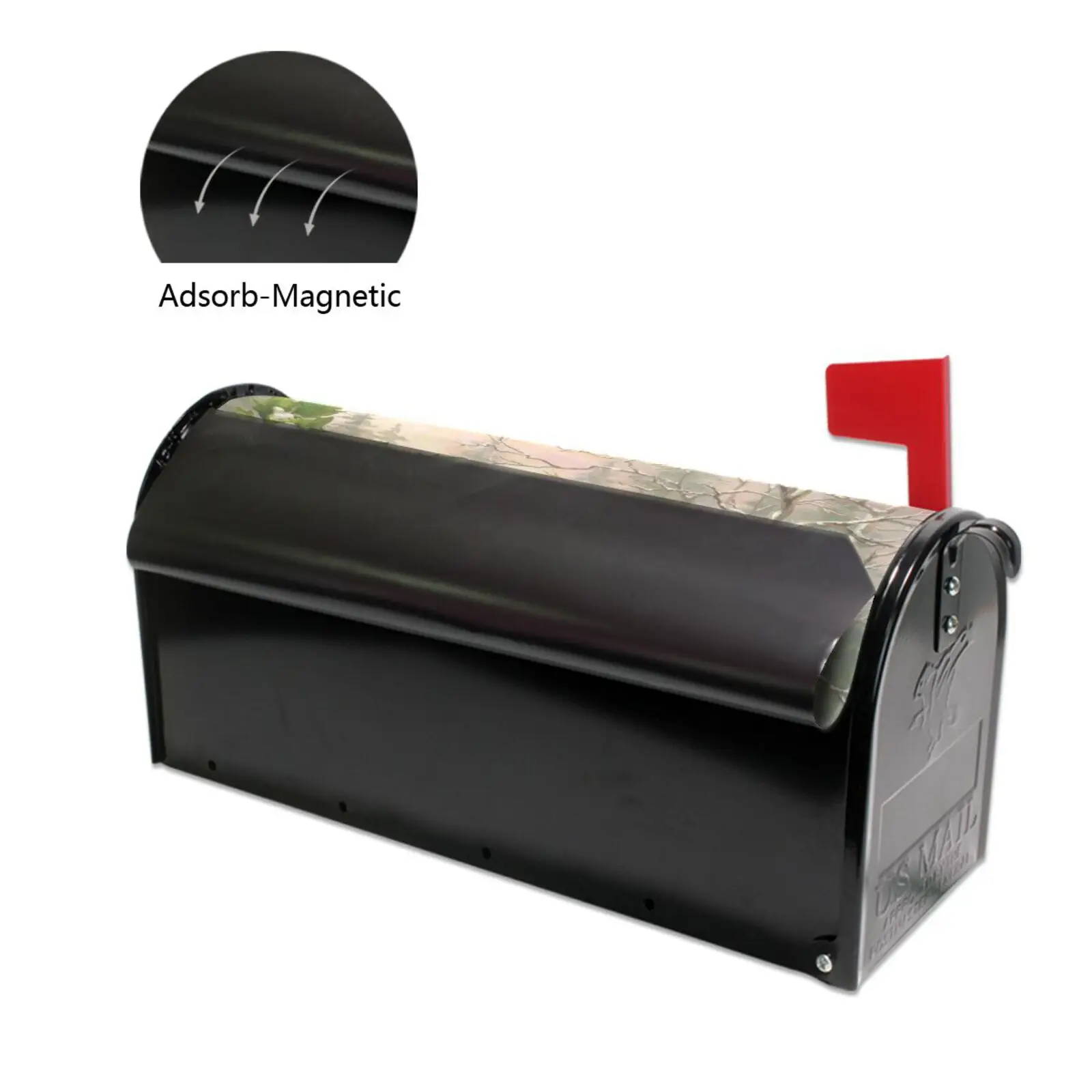 Winter Cardinal Birds Mailbox Cover Magnetic Mailbox Wrap Post Letter Box Cover Garden Home Christmas Decoration Standard Size
