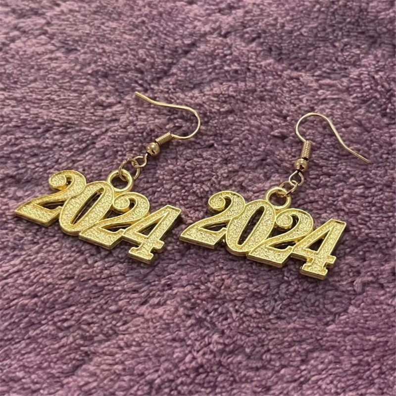 

Number 2024 Neckchain/Earrings Accessory Women's Fashionable Neck/Ear Jewelry