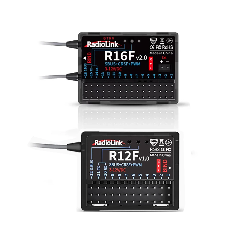 Récepteur RC RadioLink R12F 12CH / R16F 16CH 2.4G PWM SBUS CRSF
