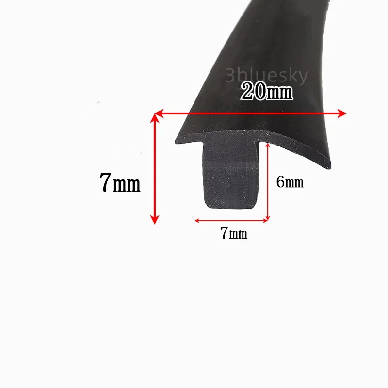 Description Picture 3 of itemRubber T Strip Gap Cover Edge Encloser Shield Wall Panel Cable Solar Photovoltaic Panels Machine Sealing Strip Black