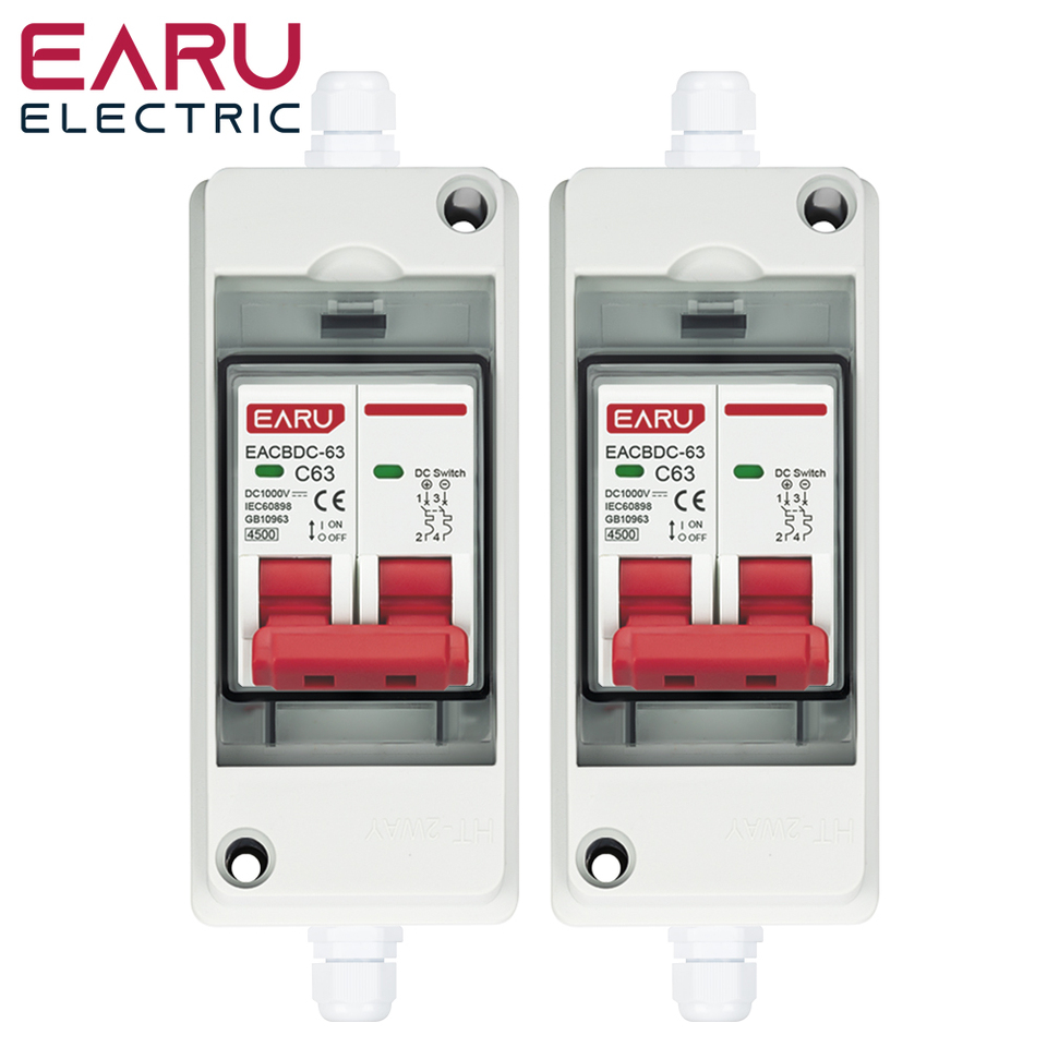 HT-2 Plastic Waterproof IP65 Outdoor Panel Installation Junction Distribution Box with circuit breaker combination MCB DPN DZ47