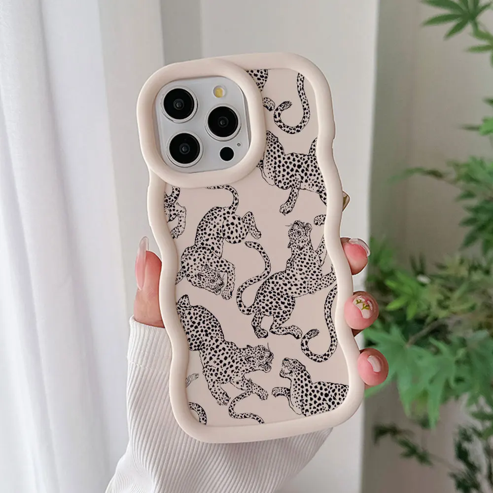 Luxury Pink Leopard Print Phone Case Cover