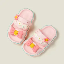  Cheerful Mario Children Sandals Girls Non-Slip Soft Soled Princess Shoes Children Slippers Wholesale Outdoor Beach 