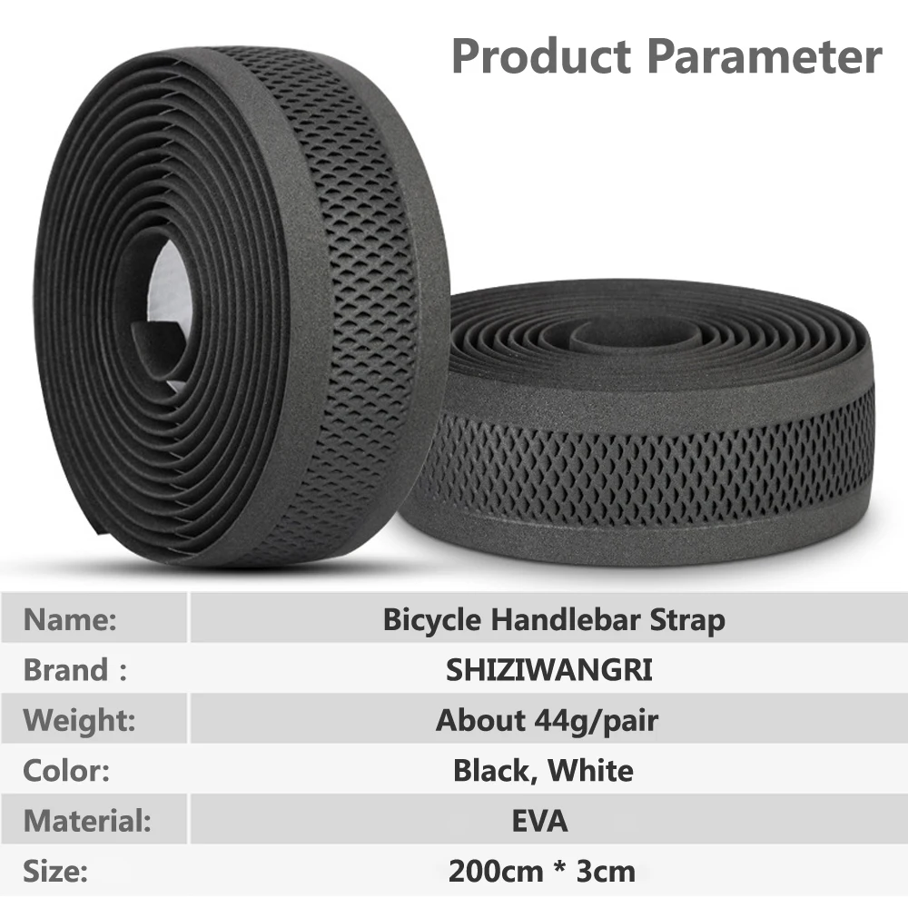 Hohl Rennrad Lenker Bänder Fahrrad Lenker Band PU + EVA Fahrrad Anti-rutsch Stoßfest Bar Wraps Befestigungs Riemen weiß/Schwarz – Detail 2