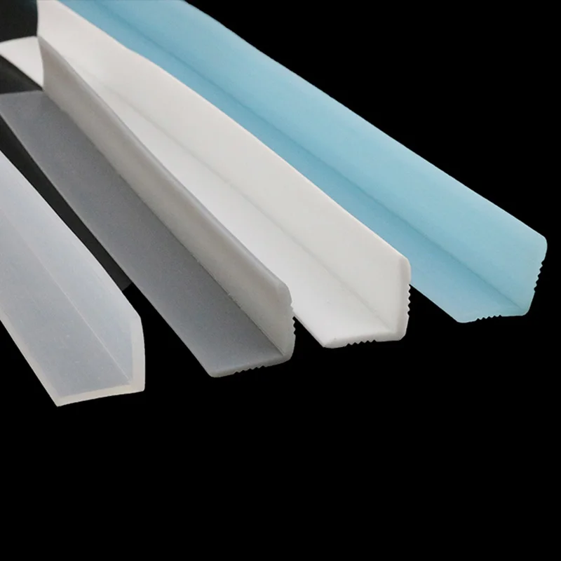 Sealing Strip Tape Silicone Seal Strip L Shaped Glass Angle Corner Protecor Collision Avoidance Gasket Decorative Bar Hemming