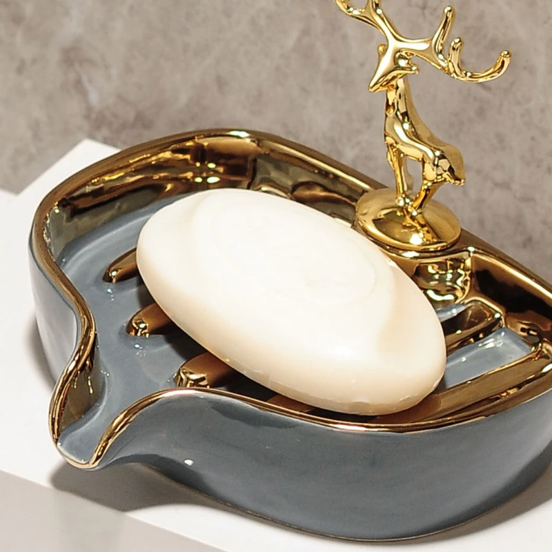 

For Bathroom Supplies Drainer Tray Products Housewares Ceramic Soap Dish Soap Dish