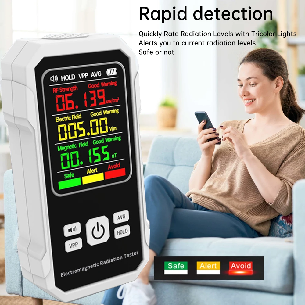 Electric Field Intensity Tester Magnetic-field Intensity Test Meter Electromagnetic Radiation Detector RF Strength EMF Meter